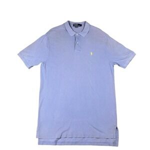 Men's L‎ Vintage Polo Ralph Lauren Lavender Cotton Pique Polo Shirt Preppy